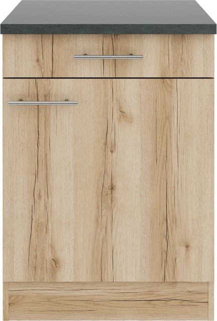OPTIFIT Livorno290 Küchen-Unterschrank in Wildeiche Nachbildung, Breite: 60 cm - Bild 1