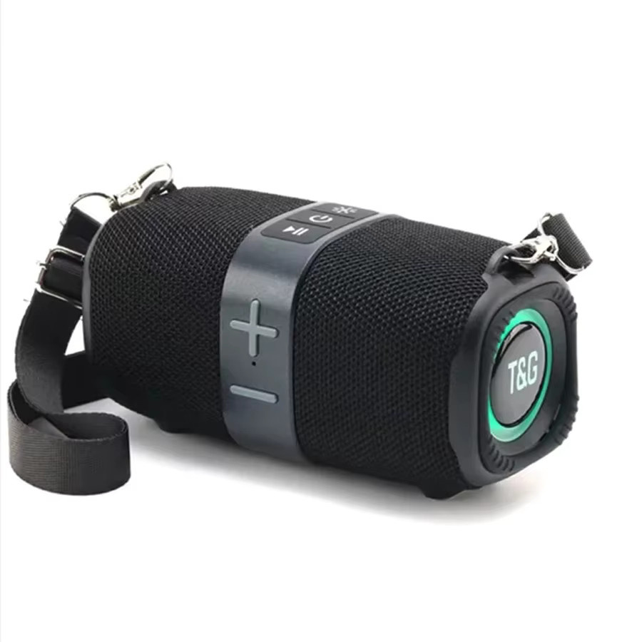 T&G Tragbarer Bluetooth Subwoofer mit FM-Radio und Bass-Lampe in Lila - Bild 6