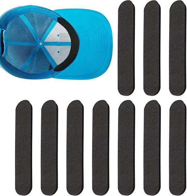 10-teiliges Set Hutgrößenversteller mit Klebepads aus Gummi in Schwarz und Weiß für Eimerhüte, Fischerhüte und Baseballcaps - Bild 1