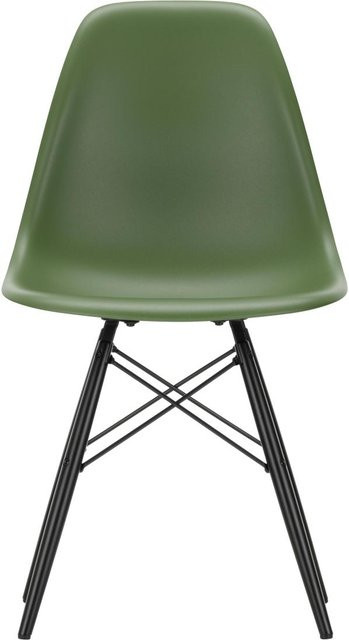 Vitra DSW Eames Plastic Side Chair in Grün aus Kunststoff und Holz mit mattem Finish - Bild 1