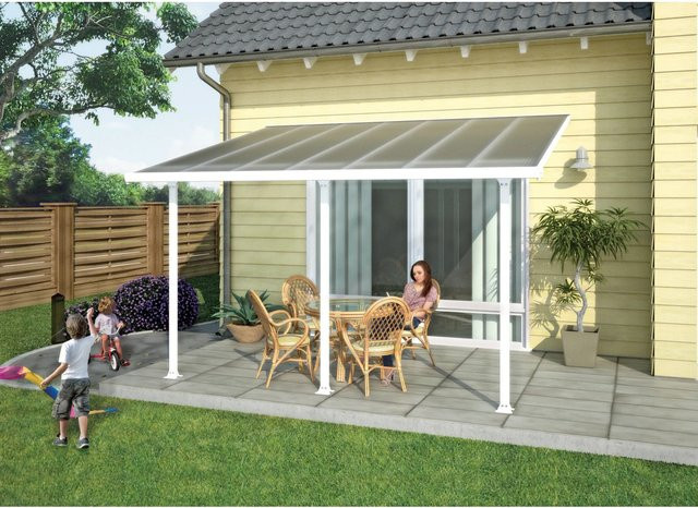 Palram Canopia Feria Terrassenüberdachung Weiß B: 425 cm, T: 300 cm, H: 260-305 cm - Bild 1