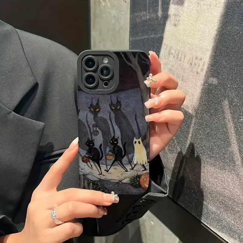 Handyhülle mit lustigem Cartoon Monster-Katzen Design für Samsung Galaxy S26 S25 S24 S23 S22 S21 Ultra FE Plus A56 A55 A54 A34 A33 A53 in Multicolour - Bild 2