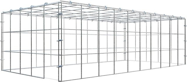 Gabiona C-Ring Anbaukorb Typ 3 in Silbergrau mit einer Maschenweite von 10 x 10 cm, B/H/T: 30 x 100 x 50 cm - Bild 1