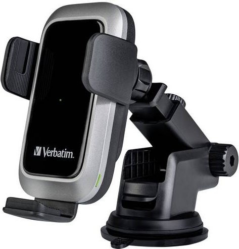 Verbatim FWC-03 Pro Qi Fast Wireless Car Charger Induktions-Ladegerät 15W mit Magnetanschluss und Saugnapf Schwarz - Bild 1