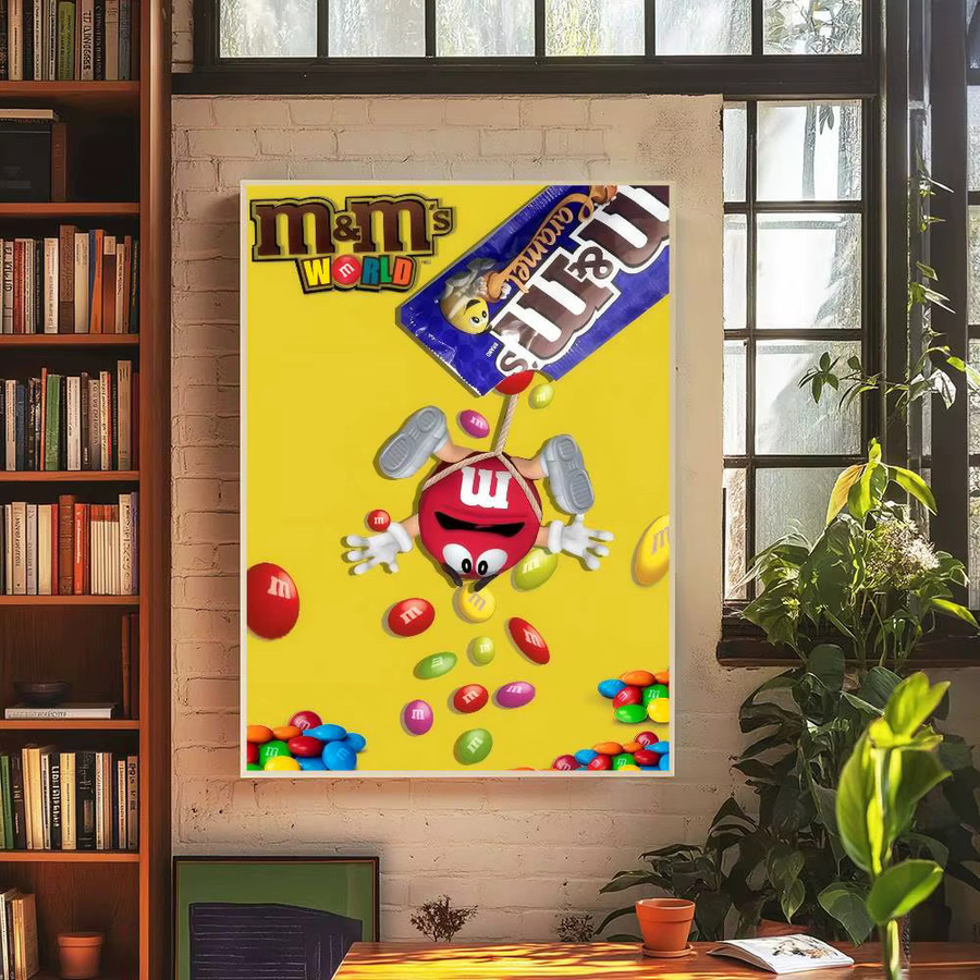MMs Chocolate Candy Meme Anime-Poster als wasserfester Papieraufkleber in Mehrfarbig für deine Kawaii-Raumdekoration - Bild 4