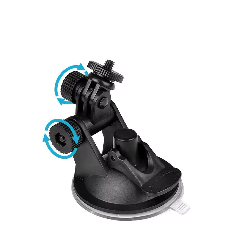 GoPro Saugnapf-Autokamerahalterung mit Stativadapter und Handyhalterung in Schwarz, universelle Armaturenbretthalterung für GoPro Hero 13-8, DJI Osmo Action und Insta360 - Bild 2