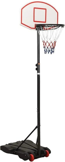 vidaXL Basketballständer in Weiß aus Polyethylen mit verstellbarer Höhe von 216 bis 250 cm - Bild 1
