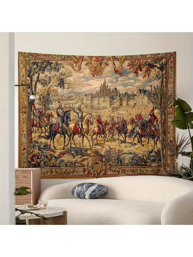 VIKAMA Wandteppich Ritterburg im klassischen Palast-Stil, Mehrfarbig, Breite: 60 cm, Höhe: 40 cm - Bild 2