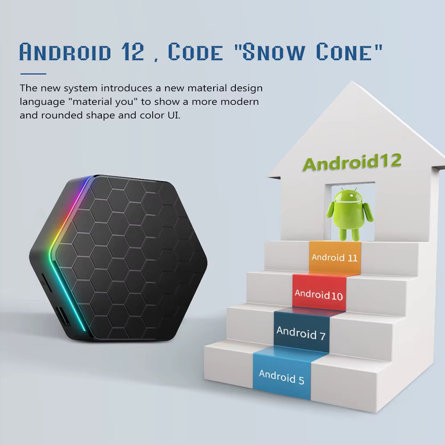 KANAVI T95Z Plus Smart TV Box Android 12 Media Streamer mit 4K UHD, WiFi6, Bluetooth 5.0 und 6K Decoding in Schwarz - Bild 3