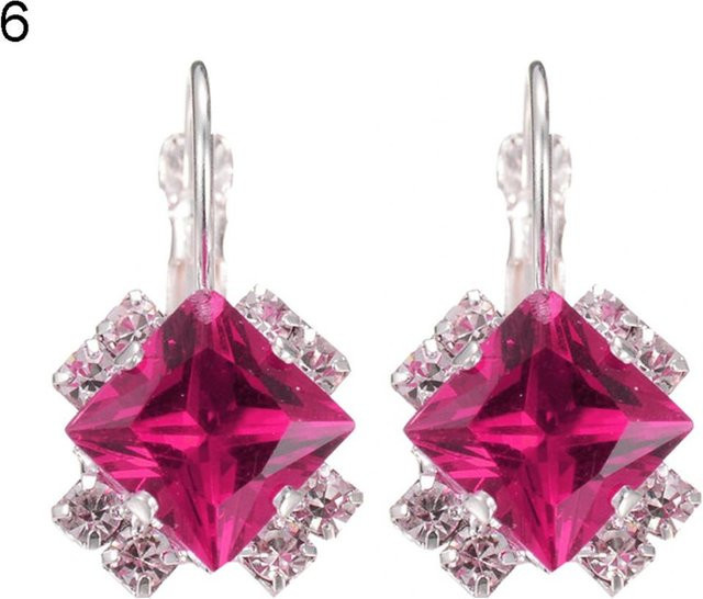 KaiTingu Jewelry Leverback Ohrringe, Kristall, rosa, Eisenlegierung, Damen - Bild 1