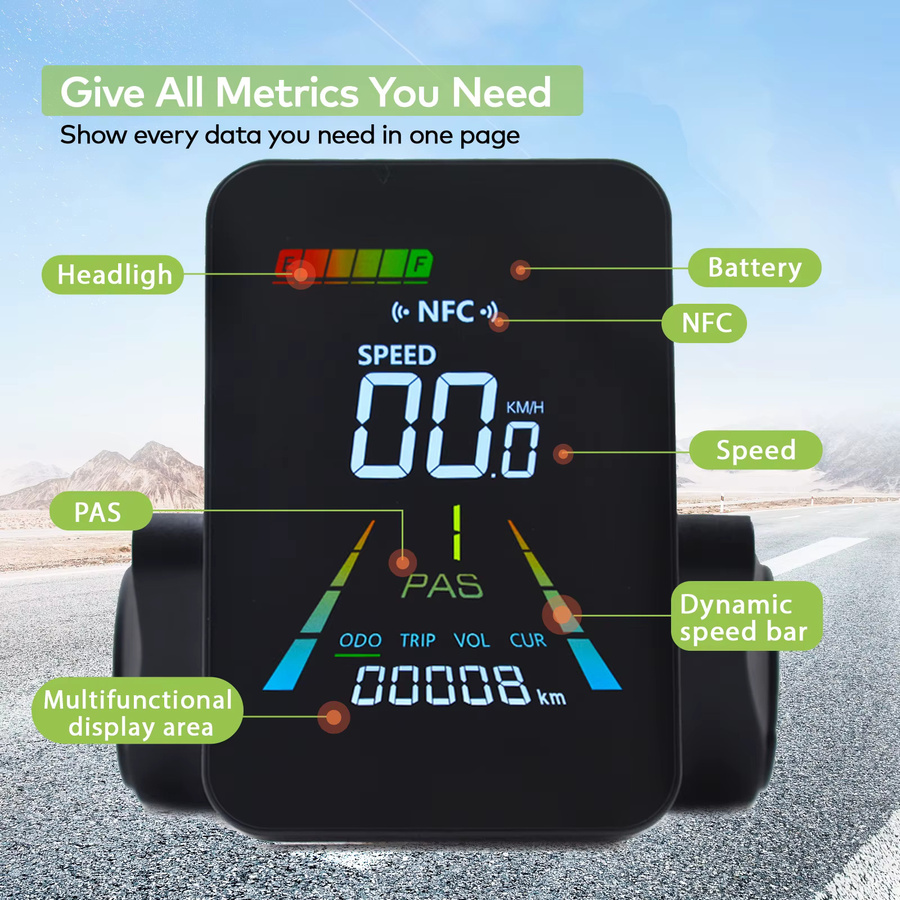 Haytrix Wasserdichter Fahrradcomputer mit NFC und UART2 in Schwarz - Bild 3
