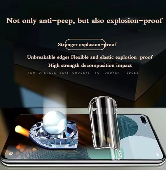 Anti-Spy Hydrogel Displayschutz für Apple iPhone 11 bis iPhone 17 Pro Max, Privatsphäre-Schutz, Vollabdeckung, transparent - Bild 4