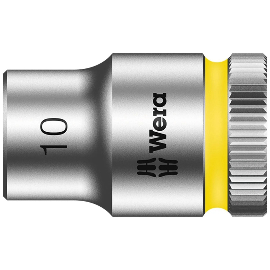 Wera Zyklop Außen-Sechskant Steckschlüsseleinsatz 10 mm mit 3/8 Zoll Antrieb in Silber - Bild 2