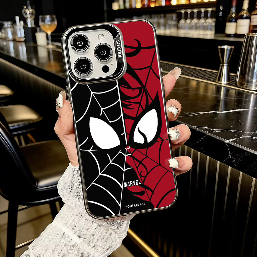 Hasbro Marvel Spider-Man Handyhülle für iPhone 17 16 15 14 13 12 11 Pro Max XR Air Plus matte sturzsichere Schutzhülle - Bild 2