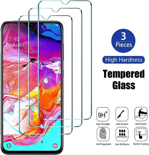 3er-Set gehärtetes Glas Display Schutzfolie für Samsung Galaxy M22 M23 M01 M02S M04 M10 M11 M12 M13 M14 M21 M32 M34 M42 M51 M52 in Transparent - Bild 1