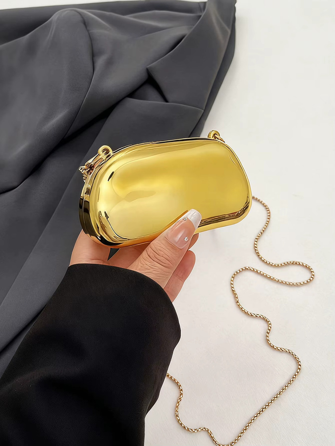 MIYIN Umhängetasche, Goldene Metallverschluss-Clutch-Tasche, Damen - Bild 2