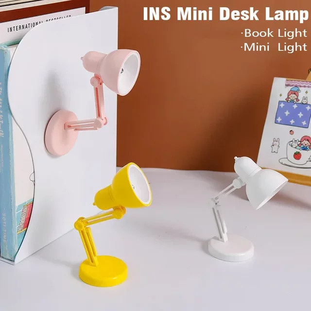 Mini LED Nachtlicht und faltbare Buchlampe in Weiß für Schlafzimmer und Bett - Bild 1