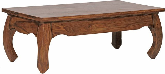 Moderner Couchtisch aus Sheesham Holz in Braun von Wohnling, B/H/T: 110 x 60 x 40 cm - Bild 1