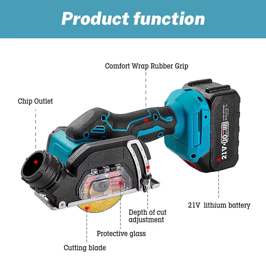Makita LXT Bürstenlose Akku-Kreissäge in Blau für Holz, Metall und Keramikfliesen - Bild 4