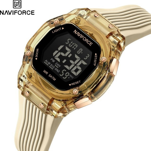 NAVIFORCE Digitaluhr, Damen, Silikonarmband, Schwarz, 5 ATM - Bild 1
