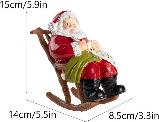 Weihnachtsdekoration Weihnachtsmann auf Liegestuhl von Yiran Furniture in Braun - Bild 1