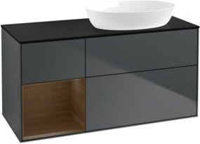 V&B Waschtischunterschrank Finion in Grau lackiert, Breite: 120 cm, Tiefe: 50,1 cm, Höhe: 50,1 cm - Bild 1