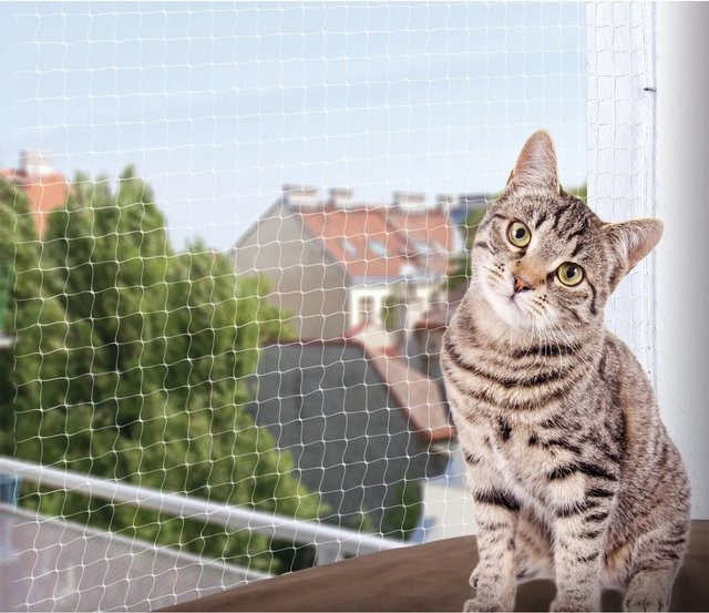Jollypaw Schutznetz aus Kunststoff in Weiß oder Transparent, B: 4 m x H: 3 m - Bild 1
