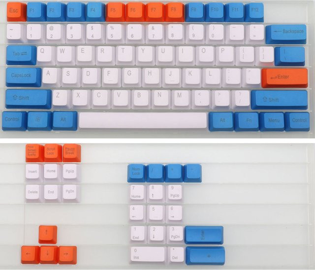 BGKYPRO Regentropfen Tastenkappen Set mit 104 Tasten, OEM-Profil aus PBT, Multicolour, für mechanische Gaming-Tastaturen mit MX-Switches - Bild 1