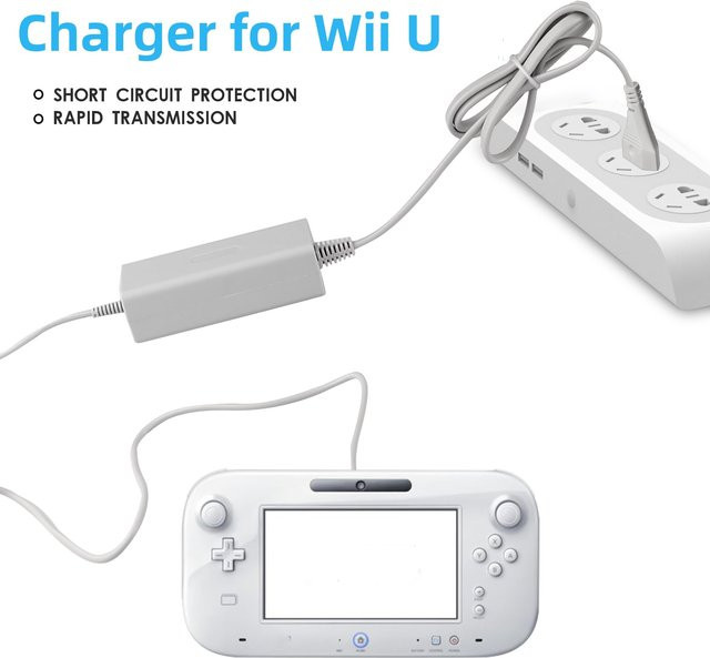 Nintendo AC-Ladeadapter für Wii U Gamepad, Netzteil mit EU-Stecker in Weiß - Bild 1