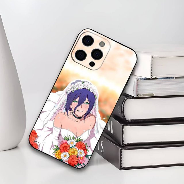 R-Reze C-Chainsaw Man Handyhülle aus weichem Silikon in Schwarz für iPhone 11 bis iPhone 17 Modelle - Bild 1