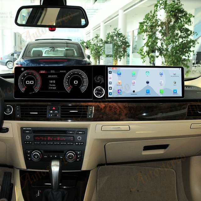 ZWNAV Dual Screen Android 14 ID9 Auto Radio mit Carplay und GPS Navigation für BMW 3er E90 E91 E92 E93 in Schwarz - Bild 1