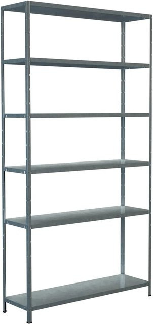 Schulte Regalwelt Steck-Grundregal verzinkt H 230 cm x B 120 cm x T 35 cm - Bild 1