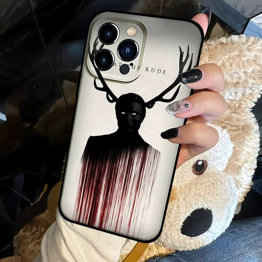 Hannibal Silikon Handyhülle für iPhone 17 16 15 14 13 12 11 Pro Max Mini X Xs XR in Schwarz - Bild 4