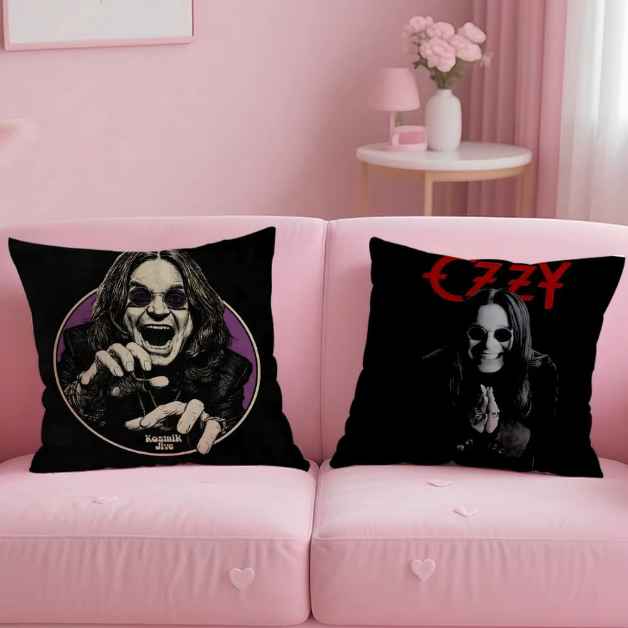 Singer Kissenbezug Ozzy Osbourne, quadratisch, Schwarz, 30 x 30 cm - Bild 2