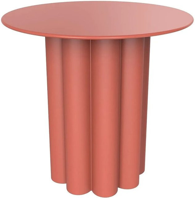 Beistelltisch Gavopi in Terracotta aus Metall mit mattem Finish, Höhe: 43 cm - Bild 1