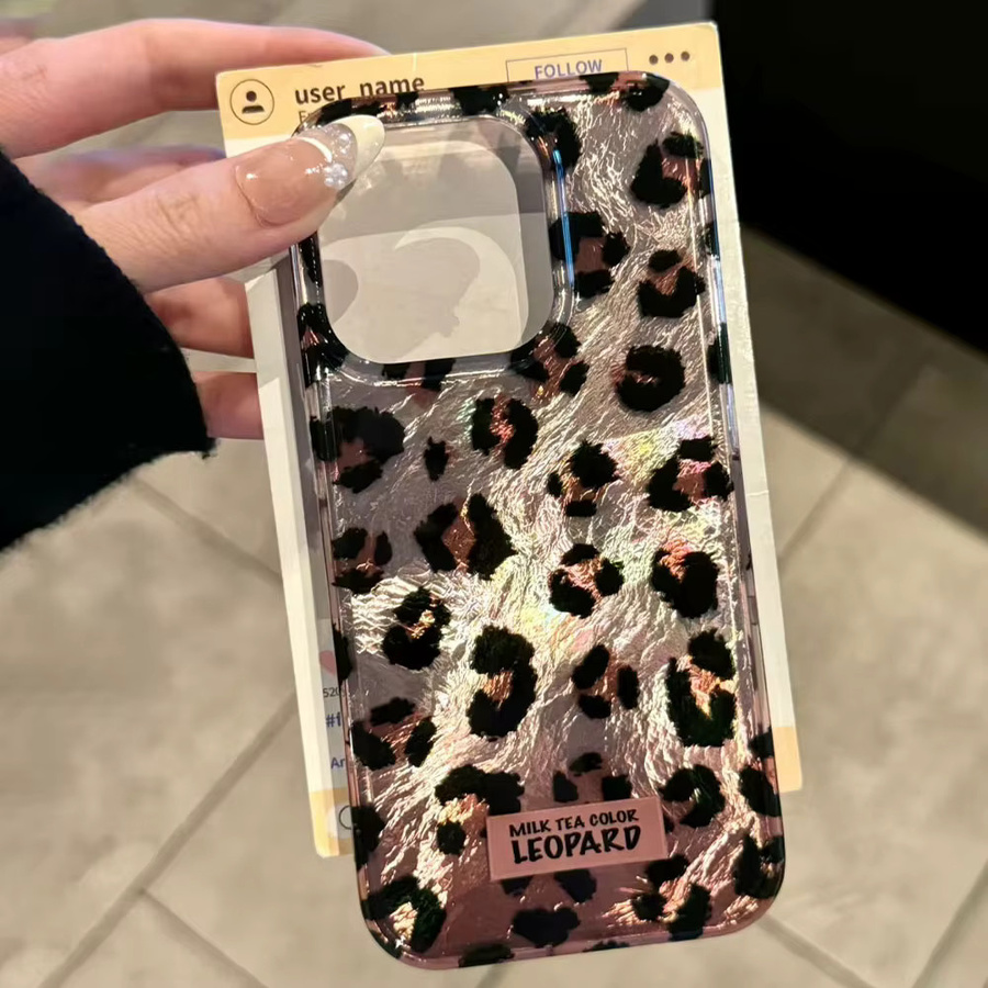 Retro Handyhülle mit Leopardenmuster in Rosa für Xiaomi Redmi Note und diverse Modelle - Bild 2
