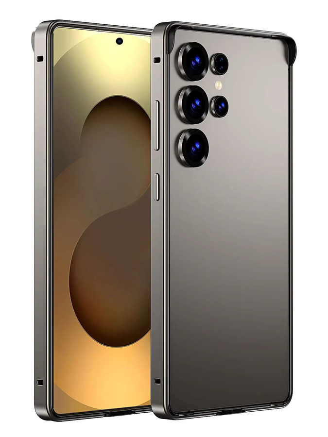 Metall Bumper Schutzhülle in Titan Grau für Samsung Galaxy S25 Ultra, S24 Plus 5G und S25 - Bild 7