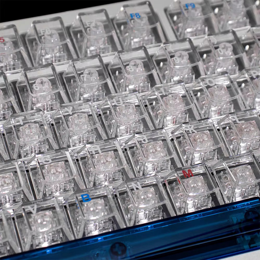 Venit Keys Galaxy Tastenkappen mit Cherry-Profil, 156 Stück, RGB-kompatibel, transparentes PC-Material, englische Beschriftung oben und seitlich für mechanische MX-Schalter - Bild 4