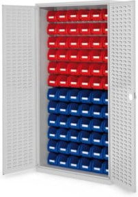 Kappes Schlitzplattenschrank RasterPlan Mod. 54 mit Schlitzplattentüren, abschließbar, Farbe: Lichtgrau (RAL 7035), B/T/H: 195 x 100 x 41 cm - Bild 1