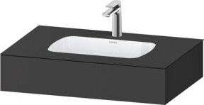 Duravit Qatego Einbauwaschtisch-Möbel-Set in Grau Matt, B/T/H: 80 x 55 x 17 cm - Bild 1