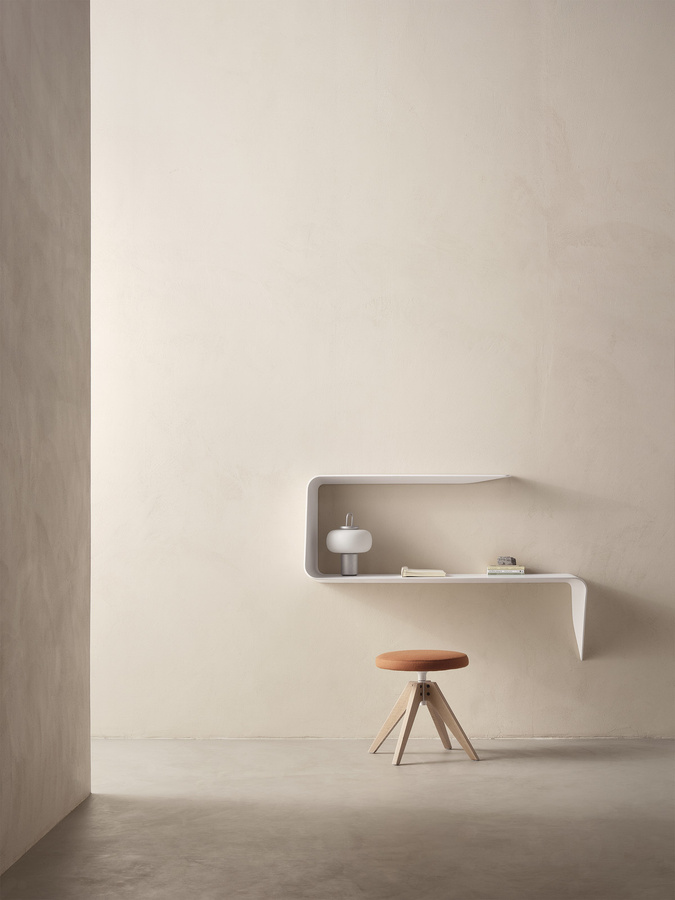 MDF Italia Mamba Hängeschreibtisch in Weiß mit Cristalplant Oberfläche, B: 135 cm, H: 93 cm, T: 40 cm - Bild 2