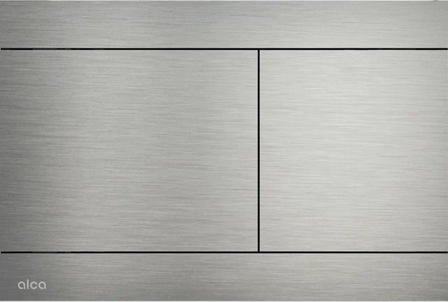 Alcadrain Betätigungsplatte FUN-N-B Dual Flush aus Edelstahl in Nickel matt gebürstet, B: 16,7 cm, H: 3,6 cm, T: 6,0 cm - Bild 1