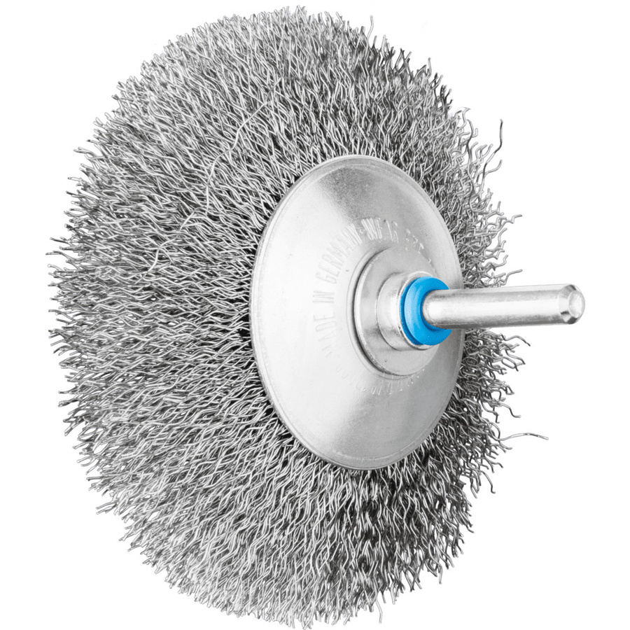 PFERD TOOLS Kegelbürste ungezopft aus Edelstahl in Silber mit Schaft-Ø 6 mm und Draht-Ø 0,30 mm - Bild 1