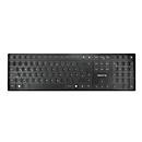 Cherry KW 9100 SLIM Kabellose Tastatur QWERTZ Deutsch, Bluetooth und USB-C, Schwarz-Silber, B: 440 mm, T: 130 mm, H: 15 mm - Bild 3