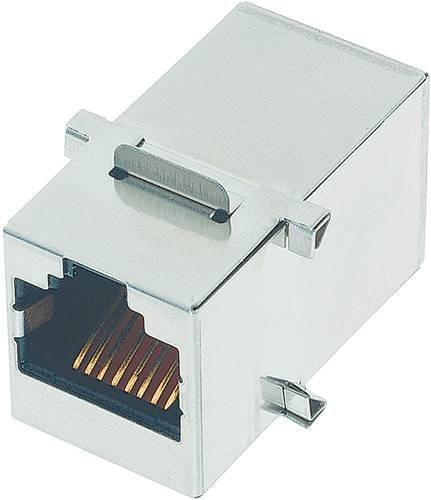 HARTING Gender Changer 39509040010 RJ45 Ethernet LAN Adapter in Silber - Bild 1