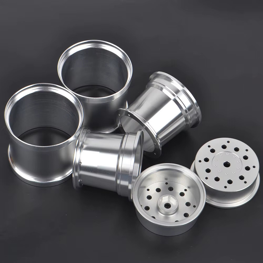 Tamiya Aluminium Beadlock Felgen, 2-teiliges Set, Grau, Metall - Bild 2