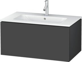 Duravit Waschtischunterschrank L-Cube wandhängend in Graphitgrau mit 1 Auszug, B: 82 cm, T: 48,1 cm, H: 40 cm - Bild 1