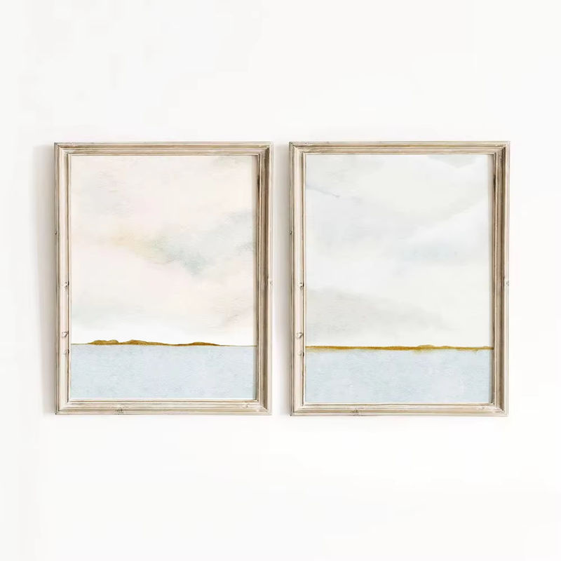 Potdemiel Abstraktes Meereslandschaft Wandbild in Blau, Minimalistisches Aquarell-Poster auf Leinwand für deine Heimdekoration - Bild 2