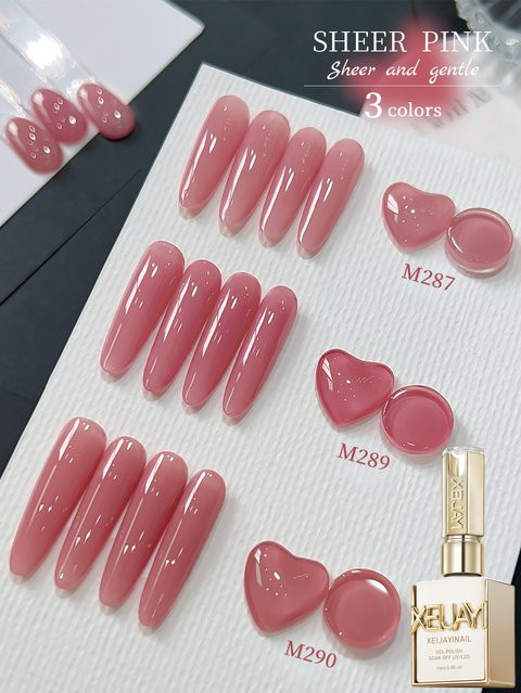 XEIJAYI Gel-Nagellack-Set, Pink, Glänzend, 15 ml - Bild 1