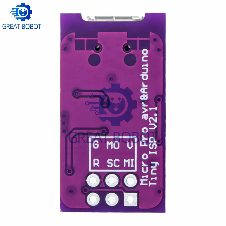 Baishundianzi BS Micro USB Tiny AVR ISP Programmiermodul in Lila für ATtiny44, ATTiny45 und ATTiny85 mit USBTinyISP 5V Mikrocontroller-Bootloader - Bild 4